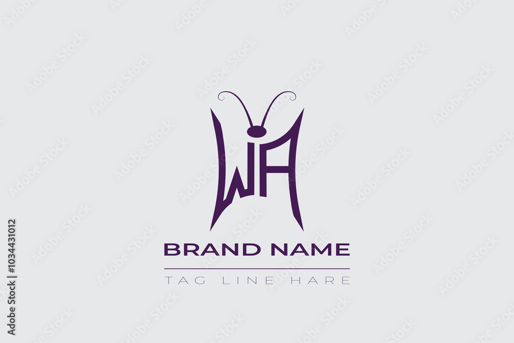 WA Butterfly logo design. Butterfly initials W and A line art logo template. This design can be used in cosmetics fashion and jewelry. WA Butterfly logo design. Butterfly initials W and A line art logo template. This design can be used in cosmetics fashion and jewelry.