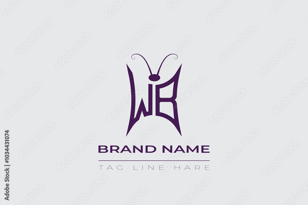 WB Butterfly logo design. Butterfly initials W and B line art logo template. This design can be used in cosmetics fashion and jewelry. WB Butterfly logo design. Butterfly initials W and B line art logo template. This design can be used in cosmetics fashion and jewelry.