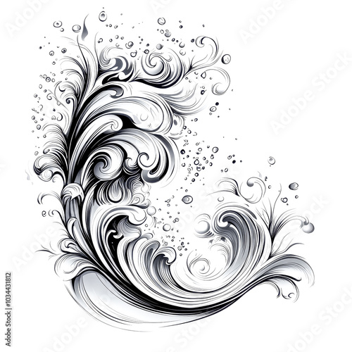 Elegant Water Splashing Art