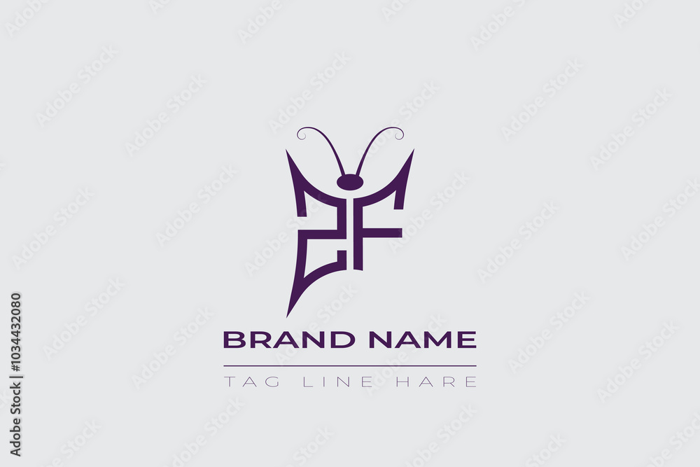 ZF Butterfly logo design. Butterfly initials Z and F line art logo template. This design can be used in cosmetics fashion and jewelry. ZF Butterfly logo design. Butterfly initials Z and F line art logo template. This design can be used in cosmetics fashion and jewelry.