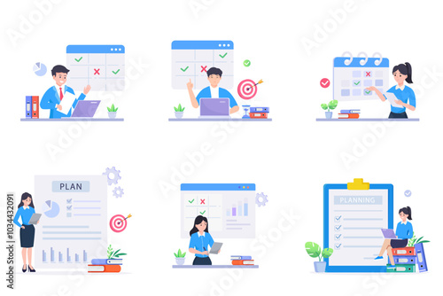 Planning schedule and calendar concept. 