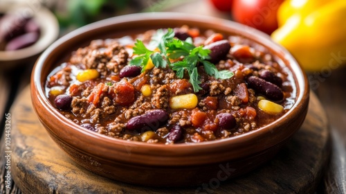 The national cuisine of Mexico: Chili con carne with cocoa.