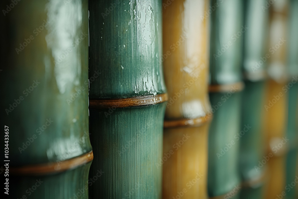 A close-up of bamboo stalks, showcasing their smooth texture and natural colors, highlighting the beauty of this sustainable plant. A close-up of bamboo stalks, showcasing their smooth texture and natural colors, highlighting the beauty of this sustainable plant.