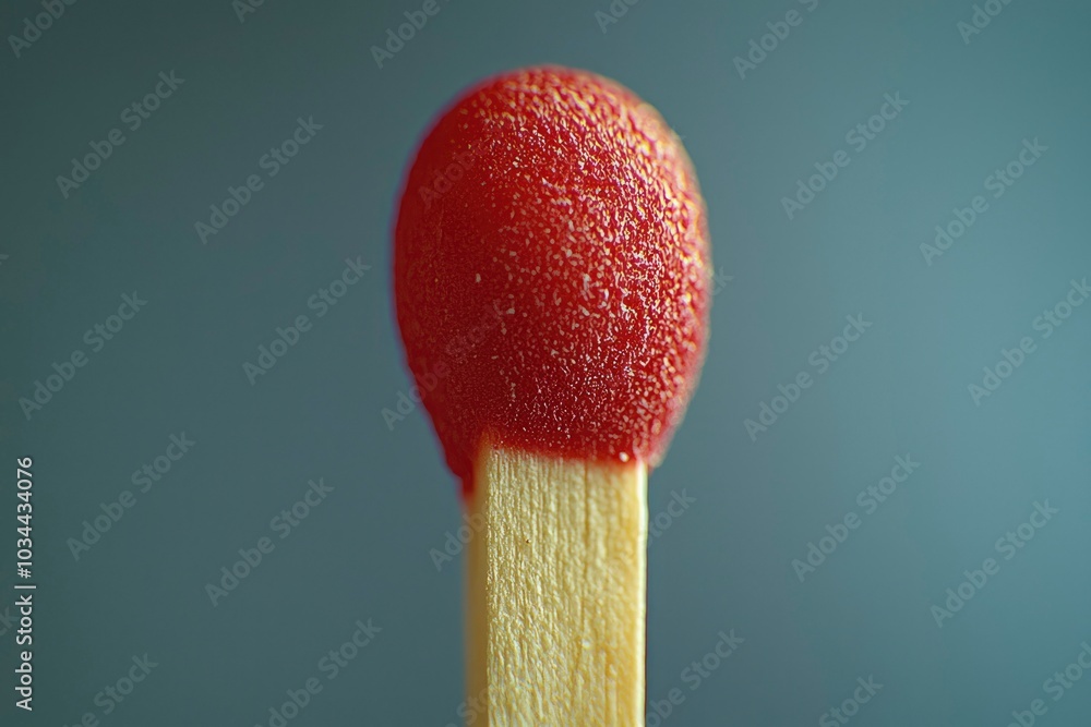 Close-up of a Red Match Head with Rough Texture Close-up of a Red Match Head with Rough Texture