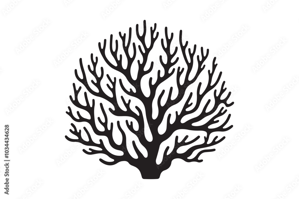 Naklejka premium Coral Silhouette minimalist 19.eps