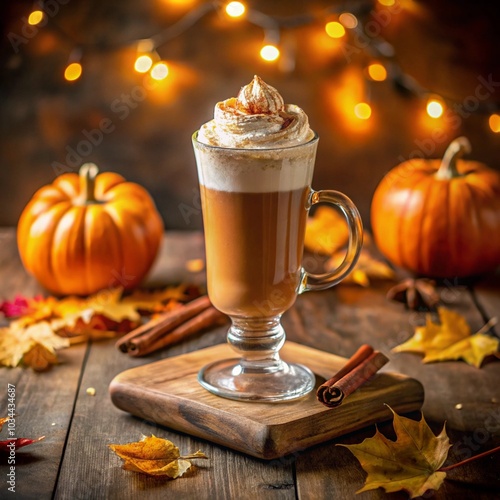 A Photo of a Pumpkin Chai Latte photo