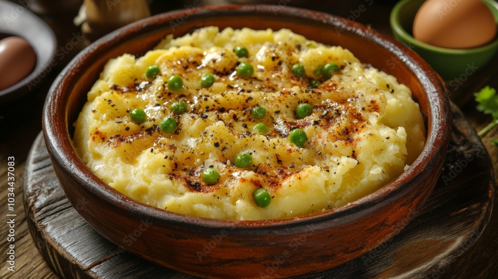 The national cuisine of Mexico: Mashed potatoes in Mexican style. The national cuisine of Mexico: Mashed potatoes in Mexican style.