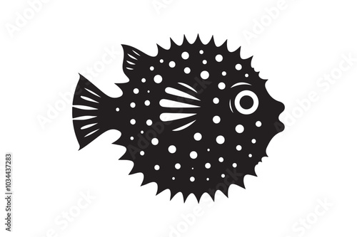 Pufferfish silhouette 9.eps