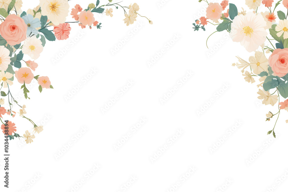 PNG Flower border frame backgrounds pattern plant. PNG Flower border frame backgrounds pattern plant.