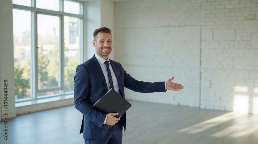 A cheerful real estate agent exhibits a spacious, empty office with large windows. The setting radiates opportunity and potential, ideal for businesses ready to move forward.
A cheerful real estate agent exhibits a spacious, empty office with large windows. The setting radiates opportunity and potential, ideal for businesses ready to move forward.