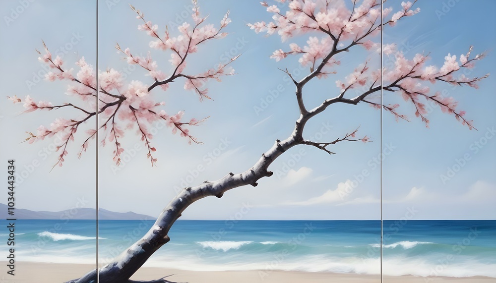 Oil paintings artwork, lonely lifeless tree Oil paintings artwork, floral spring summer triptych, blooming yellow flowers Oil paintings artwork, lonely lifeless tree Oil paintings artwork, floral spring summer triptych, blooming yellow flowers