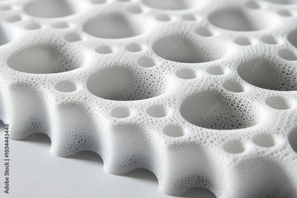 Close-up of a White, Textured, Honeycomb-Like Structure Close-up of a White, Textured, Honeycomb-Like Structure