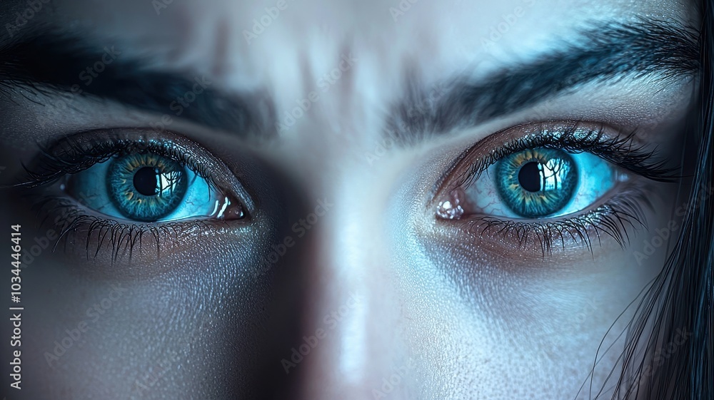 A close-up of intense blue eyes, showcasing intricate details and expressions that convey depth and emotion. A close-up of intense blue eyes, showcasing intricate details and expressions that convey depth and emotion.