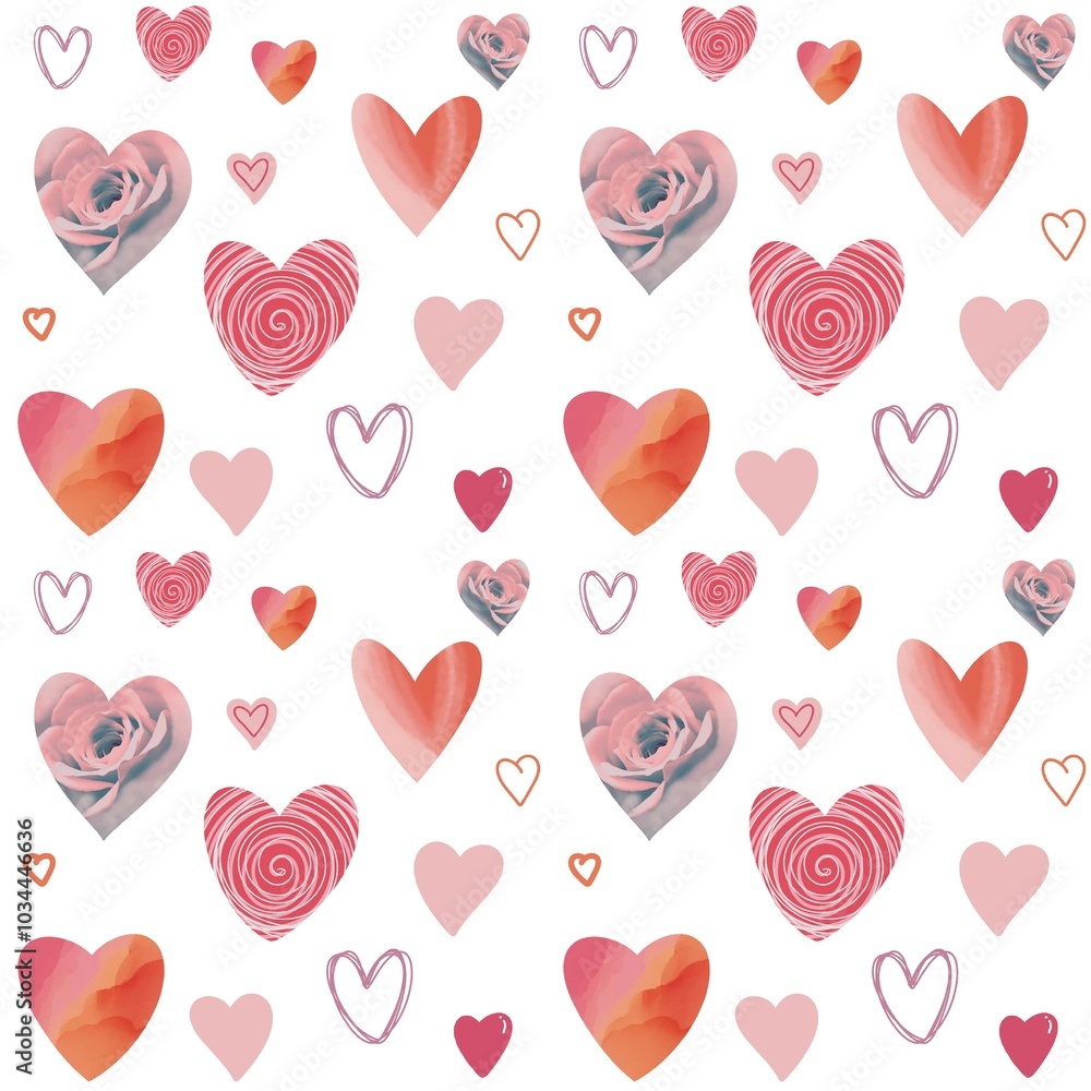 seamless pattern with hearts seamless pattern with hearts