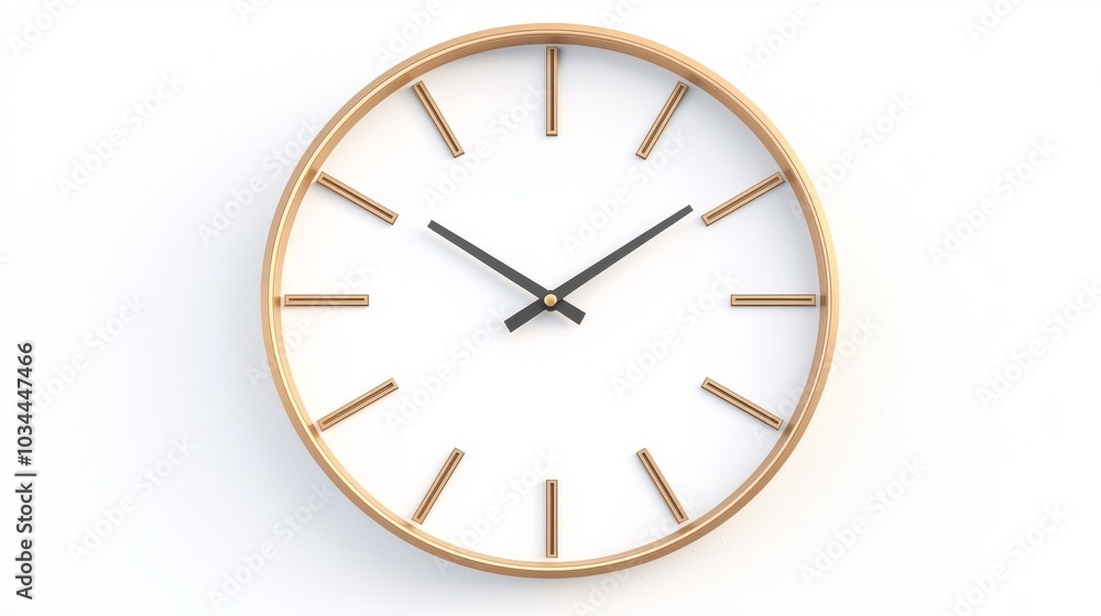 Time and Schedule Concepts Stock Image - Minimalist Clock Face on White Background Time and Schedule Concepts Stock Image - Minimalist Clock Face on White Background