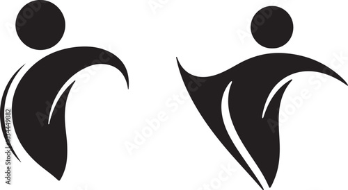 Abstract People Icons male and female silhouette vector illustration