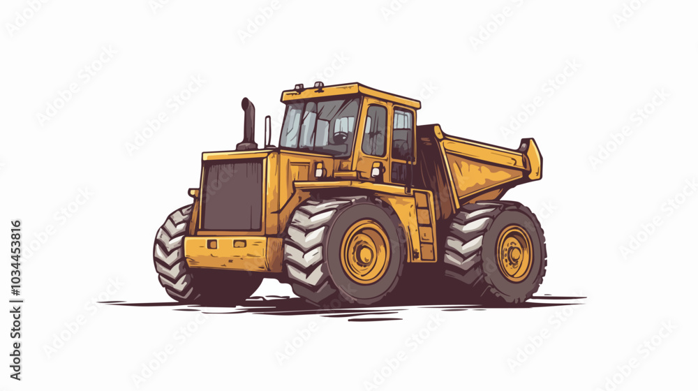 Naklejka premium Illustration of heavy quarry equipment.