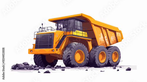 Illustration of heavy quarry equipment.