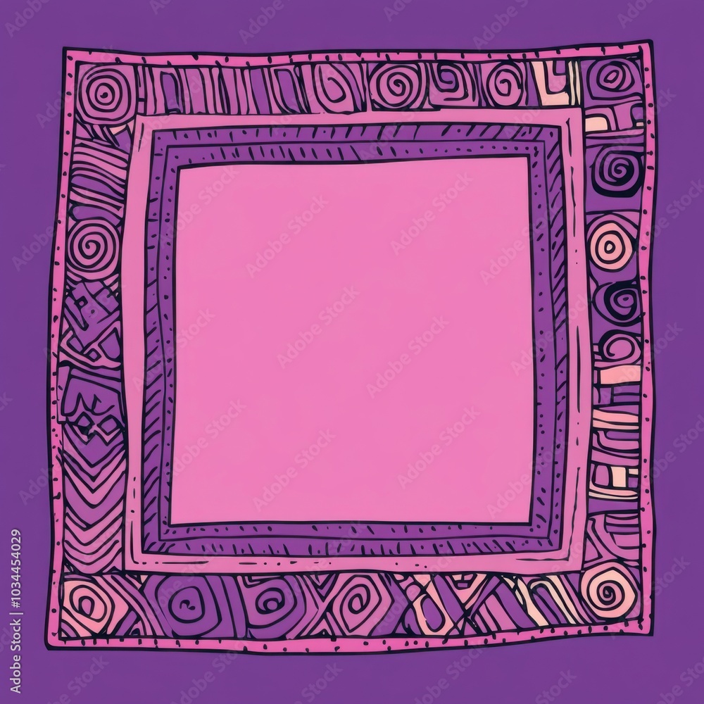 a square frame with a pattern on it a square frame with a pattern on it