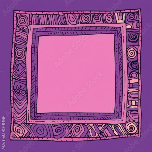 a square frame with a pattern on it