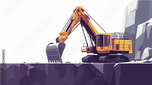 Illustration of heavy quarry equipment.