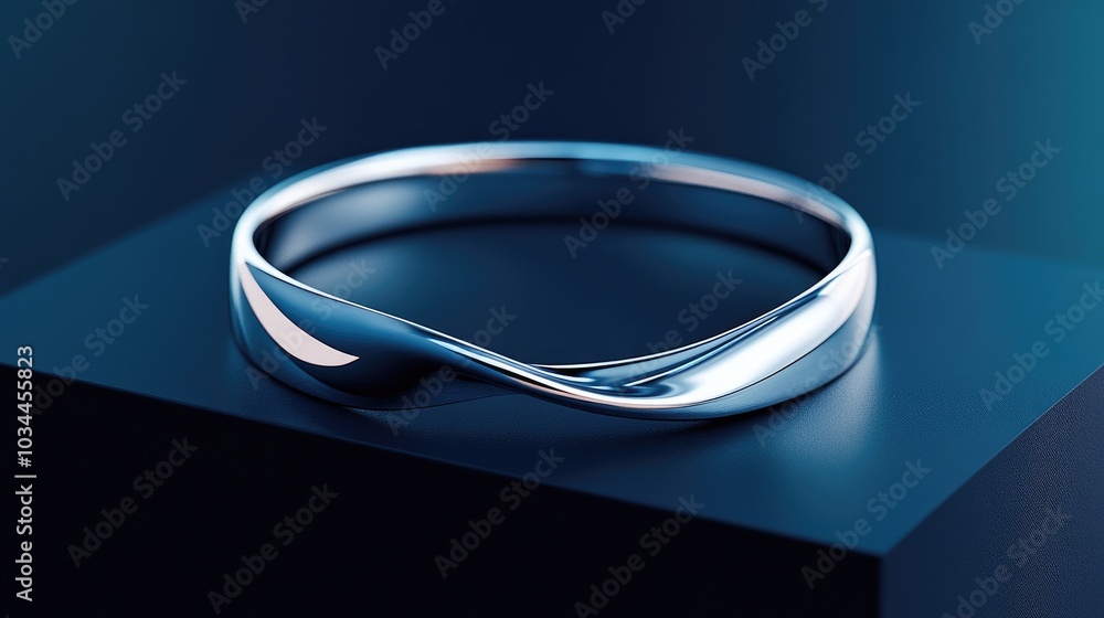 Elegant Silver Bracelet Showcasing Modern Design Elegant Silver Bracelet Showcasing Modern Design