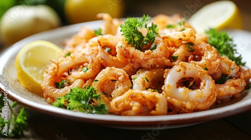 Brazilian national cuisine: Fried squid.