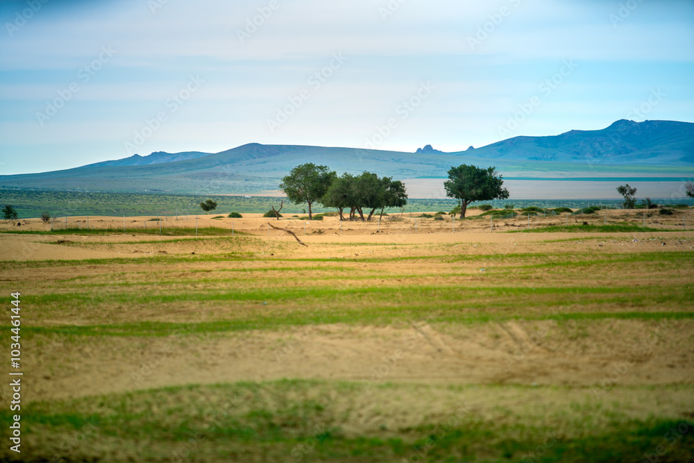 The Gobi Desert, a large, cold desert and grassland region located in northern China and southern Mongolia The Gobi Desert, a large, cold desert and grassland region located in northern China and southern Mongolia