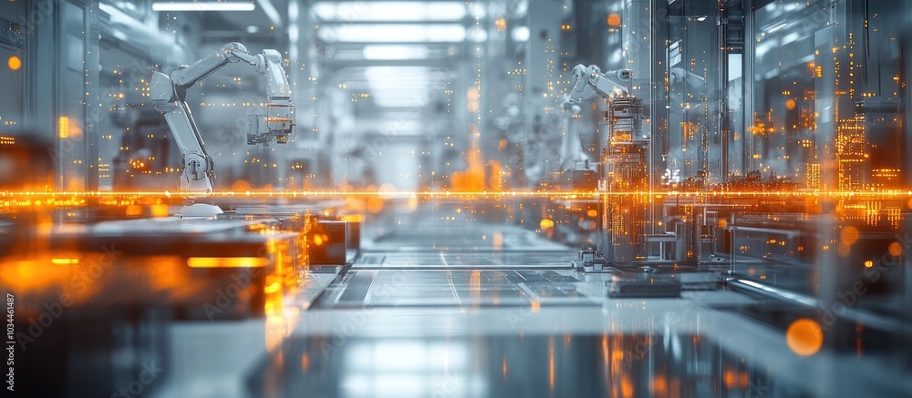Automated Production Line in a Modern Factory Automated Production Line in a Modern Factory