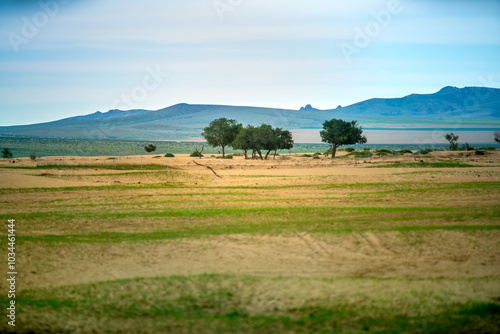 The Gobi Desert, a large, cold desert and grassland region located in northern China and southern Mongolia