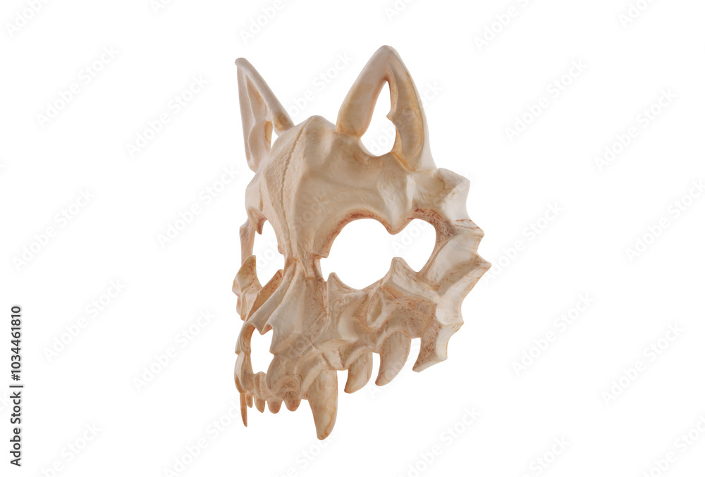 Animal skull isolated on white background with clipping path