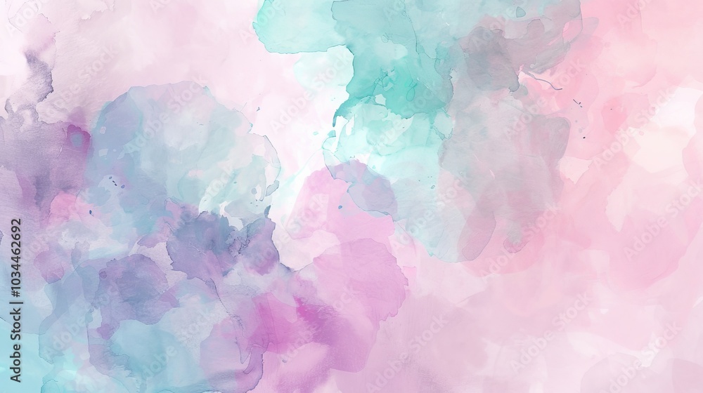 Fototapeta premium A gentle pastel background with a mix of light green, soft purple, and pale peach hues