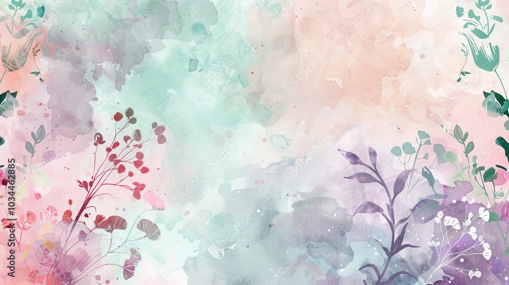 A gentle pastel background with a mix of light green, soft purple, and pale peach hues A gentle pastel background with a mix of light green, soft purple, and pale peach hues