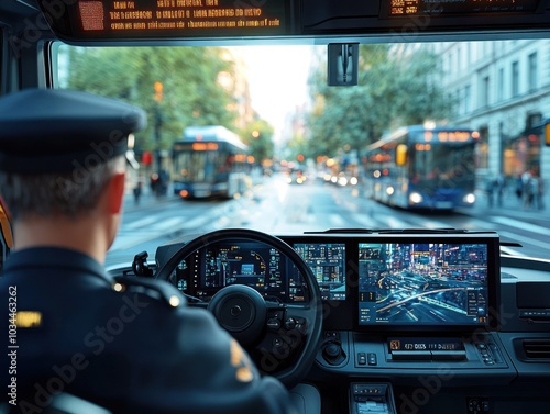 Autonomous Bus Driverless Technology photo