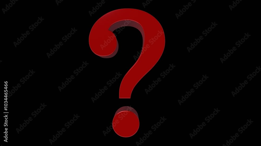 3D looping question mark animation on alpha channel 3D looping question mark animation on alpha channel