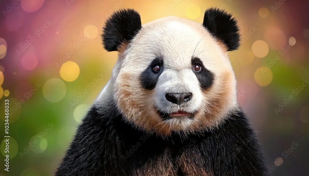 Obraz premium Panda front view portrait.