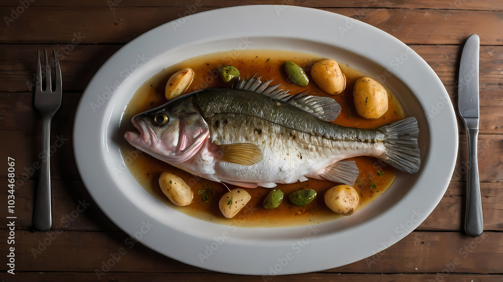 a dish of european bass 