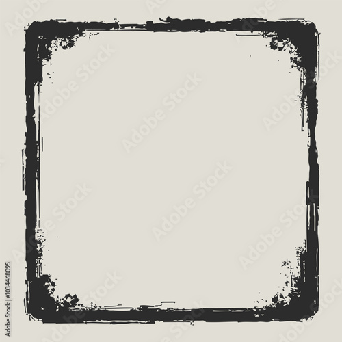 A distressed, textured frame with a square shape