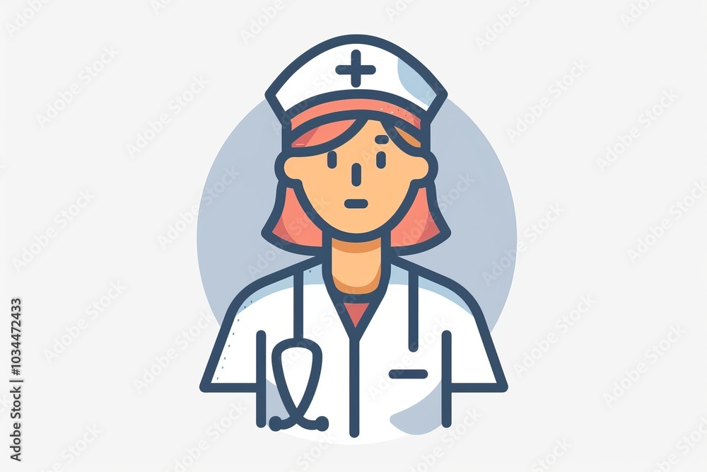Icon of a person in a medical uniform, symbolizing healthcare professions such as doctors, nurses, and paramedics. Icon of a person in a medical uniform, symbolizing healthcare professions such as doctors, nurses, and paramedics.