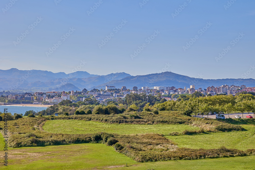 Landscape of the city of Santander, Spain, viewed from the observation point of the Cabo Mayor lighthouse Landscape of the city of Santander, Spain, viewed from the observation point of the Cabo Mayor lighthouse