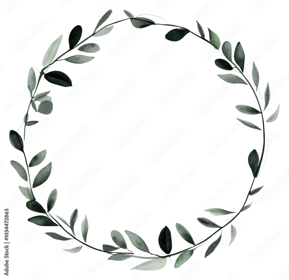PNG Stroke outline eucalyptus frame pattern circle plant. PNG Stroke outline eucalyptus frame pattern circle plant.