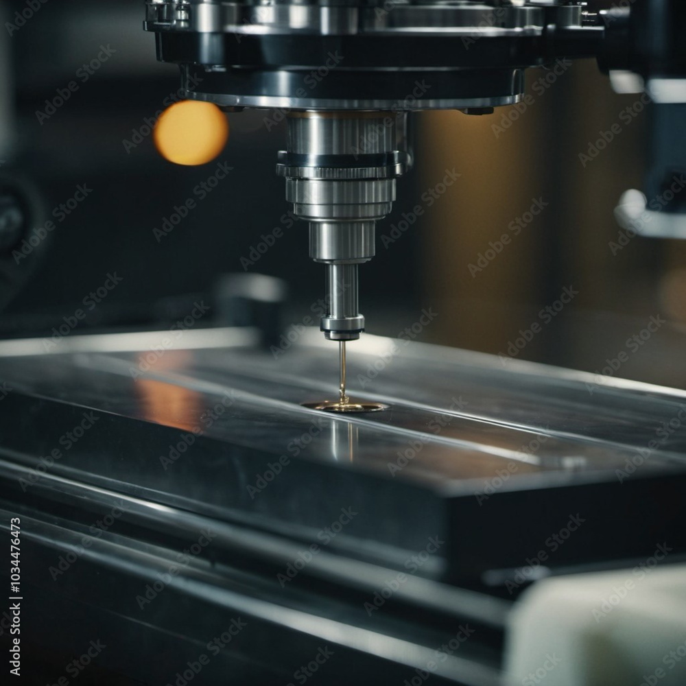 A manufacturing facility showcases advanced milling processes with a machine tool creating intricate parts, emphasizing engineering precision and efficiency. Generative AI A manufacturing facility showcases advanced milling processes with a machine tool creating intricate parts, emphasizing engineering precision and efficiency. Generative AI