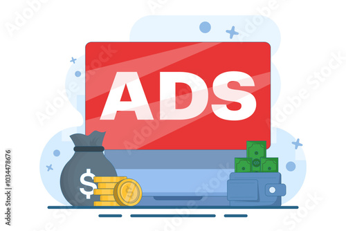 The concept of paid advertising is displaying ads on websites that generate revenue, internet marketing, pay per click, PPC, Advertising or commercials, Promoting brands to the audience.