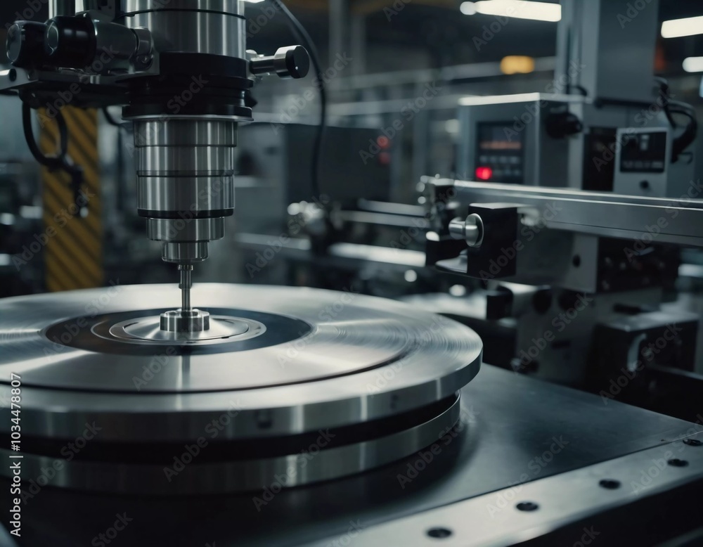 A manufacturing facility showcases advanced milling processes with a machine tool creating intricate parts, emphasizing engineering precision and efficiency. Generative AI A manufacturing facility showcases advanced milling processes with a machine tool creating intricate parts, emphasizing engineering precision and efficiency. Generative AI