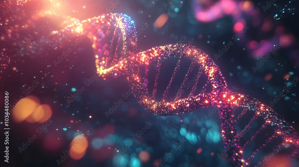 Abstract luminous DNA molecule. Genetic and gene manipulation concept. Abstract luminous DNA molecule. Genetic and gene manipulation concept.