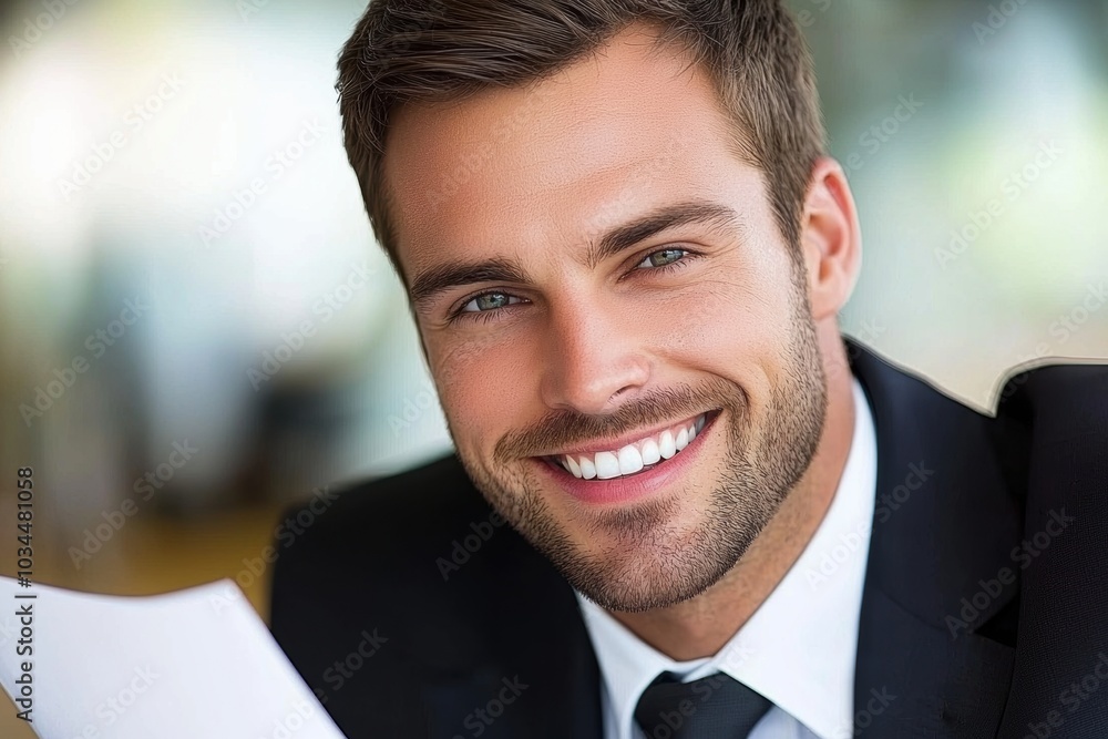 Close up of a man in a suit and tie holding a piece of paper - Vintage Close up of a man in a suit and tie holding a piece of paper - Vintage