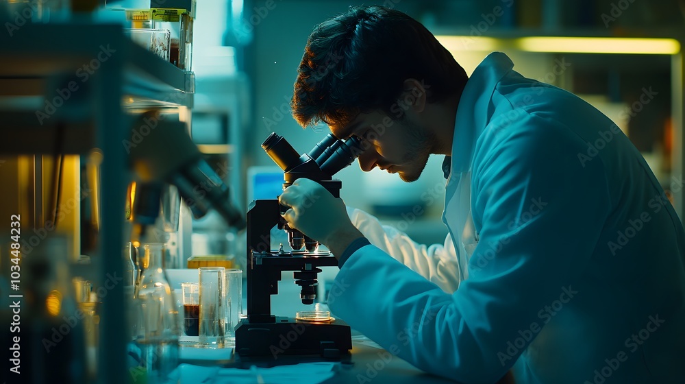scientists working at the laboratory. scientists working at the laboratory.