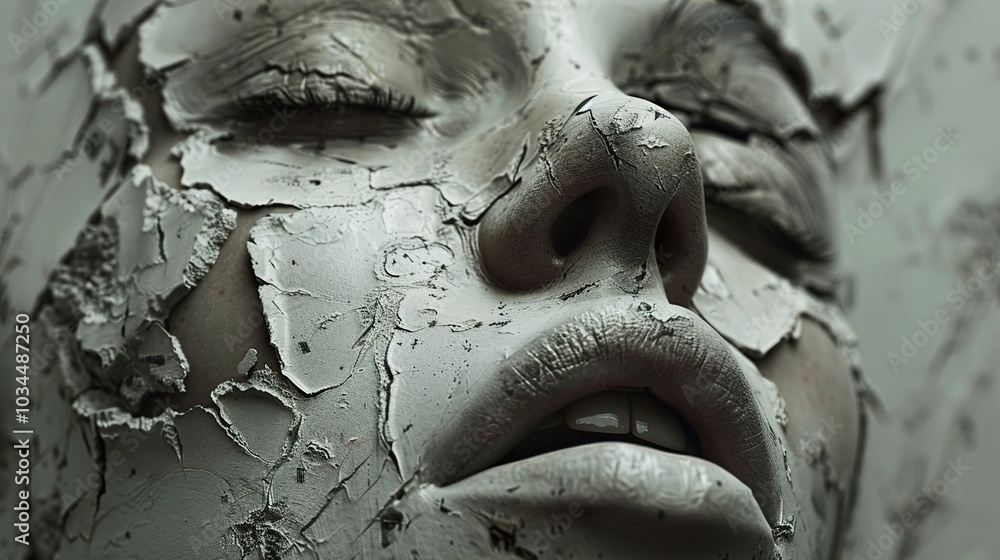 Cracked Face: A Surreal Exploration of Human Fragility Cracked Face: A Surreal Exploration of Human Fragility