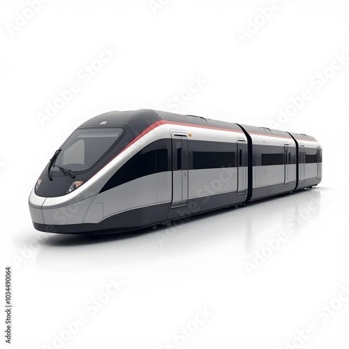 Modern High-SModern High-Speed Train Isolated on White Backgroundpeed Train Isolated on White Background