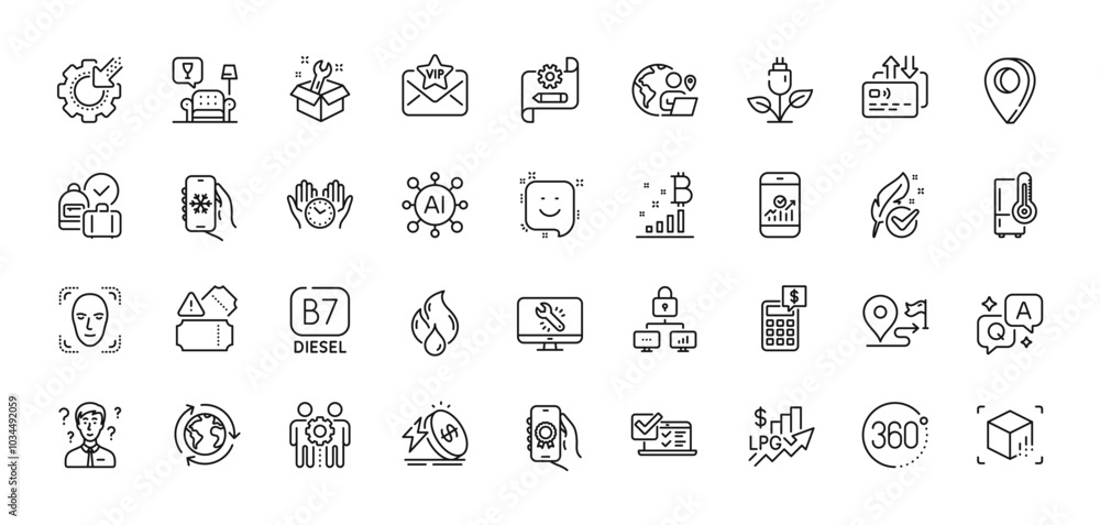 Support consultant, Lock and Air conditioning line icons pack. AI, Question and Answer, Map pin icons. Award app, Seo gear, Energy price web icon. Vector Support consultant, Lock and Air conditioning line icons pack. AI, Question and Answer, Map pin icons. Award app, Seo gear, Energy price web icon. Vector